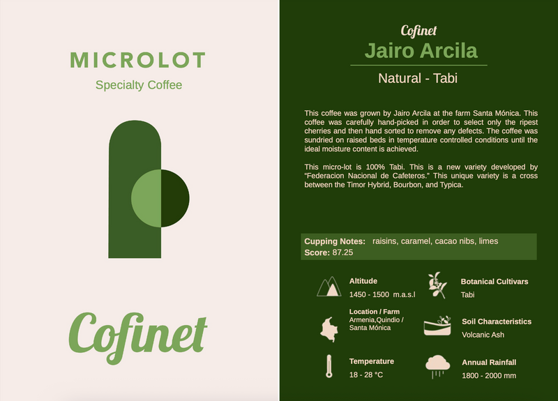 Colombian Jario Arcila Tabi Natural